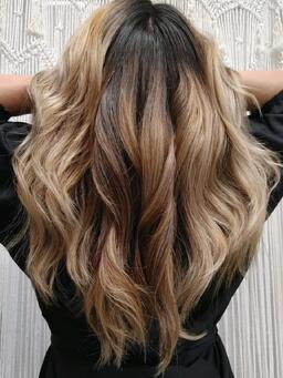 Highlights in a Woman's Hair