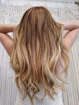 Highlights in a Woman's Hair