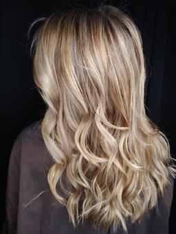 Highlights in a Woman's Hair